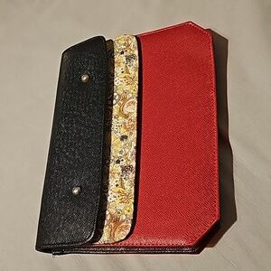 EUC Red and Black large envelope type clutch